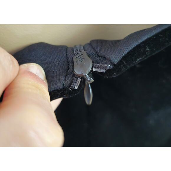 Vtg 90s Stretch Velvet Long Black Purple Whimsigoth Goth Moody Evening Dress 10 - Picture 7 of 14